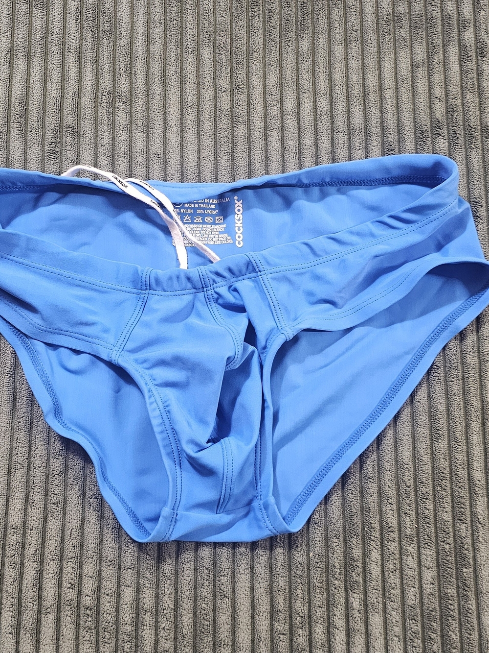 Cocksox Mens Enhancing Swim Briefs Drawstring Contour Pouch Royal Blue S

EUC